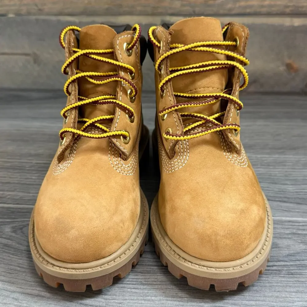 Timberland Leather Work Boots 8 Toddler Side Zip A7339 Mini Me Farm Outdoor